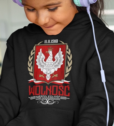 Bluza z kapturem dziecięca WOLNOŚĆ